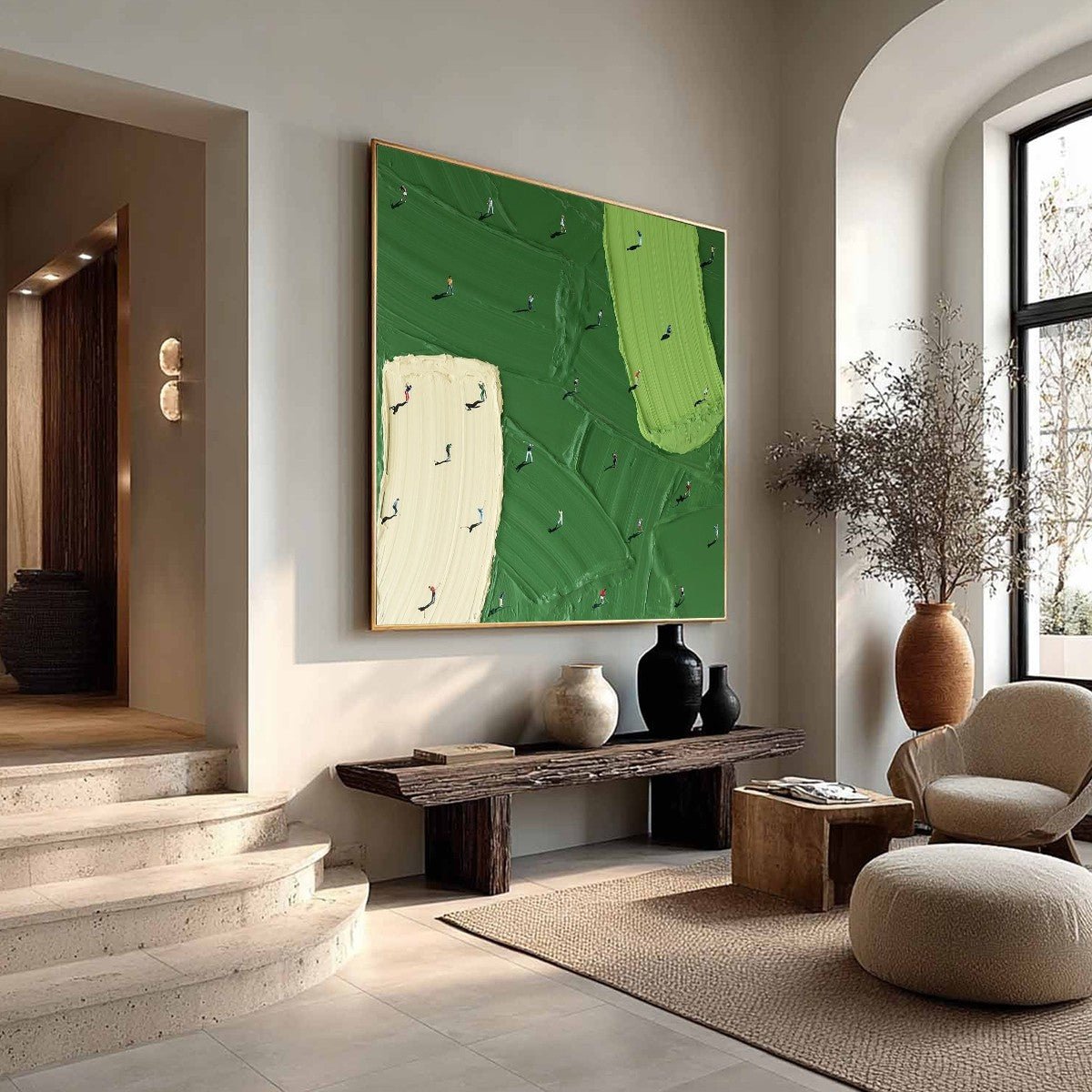 3D Impasto Golf Course Painting GS0053 - Viral Wall Art